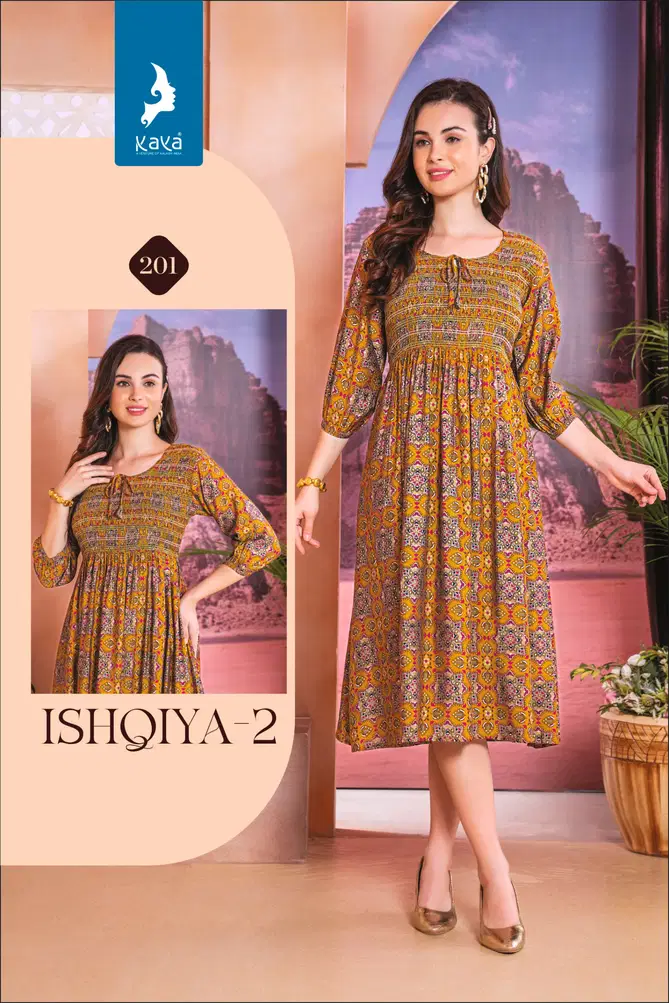 Ishqiya 2 By Kaya Printed Anarkali Kurtis Wholesale Shop In Surat